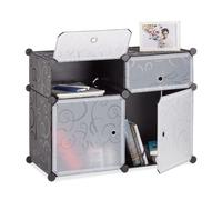 Relaxdays Étagère 4 casiers modulables