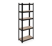 Relaxdays Étagère à charge lourde 5 niveaux 180×60×30 cm jusqu’à 500 kg acier noir