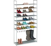 relaxdays Étagère à chaussures avec compartiment à bottes