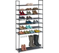 relaxdays Étagère à chaussures avec compartiment à bottes