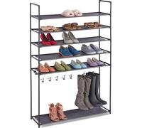 relaxdays Étagère à chaussures avec compartiment à bottes