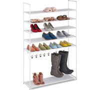 relaxdays Étagère à chaussures avec compartiment à bottes