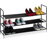 relaxdays Étagère à chaussures avec niveaux en tissu 1 m
