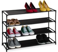 relaxdays Étagère à chaussures avec niveaux en tissu