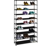 relaxdays Étagère à chaussures avec niveaux en tissu