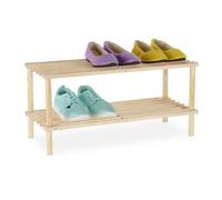 Relaxdays Étagère à chaussures bois