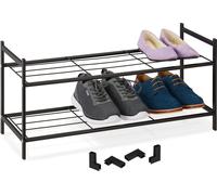relaxdays Étagère à chaussures empilable 2 niveaux