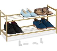 relaxdays Étagère à chaussures empilable 2 niveaux