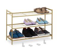 Relaxdays Étagère à chaussures empilable 3 niveaux