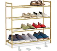 relaxdays Étagère à chaussures empilable 4 niveaux