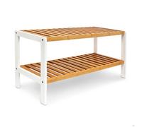 Meuble à chaussures Relaxdays Etagère à chaussures en bambou - 2 étages - pour 6 paires de chaus