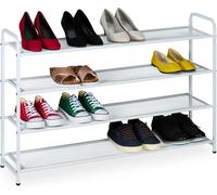 relaxdays Étagère à chaussures en métal pour 16 paires de chaussures