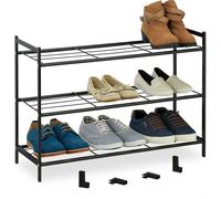 relaxdays Étagère à chaussures extensible 3 niveaux