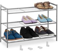 relaxdays Étagère à chaussures extensible 3 niveaux