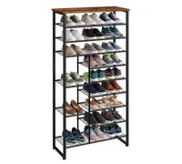 Relaxdays Étagère chaussures métal/MDF 10 niveaux