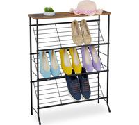 relaxdays Étagère à chaussures industrielle pour 9 paires de chaussures