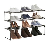 Relaxdays Étagère à chaussures métal, plateaux PVC