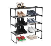 Relaxdays Étagère à chaussures métal, plateaux PVC