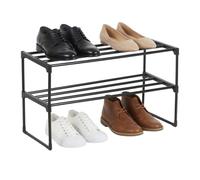 Relaxdays Étagère à chaussures métal, plateaux PVC