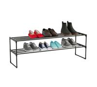 Relaxdays Étagère à chaussures métal, plateaux PVC