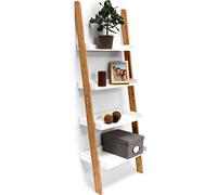 relaxdays Étagère à échelle BAMBOO