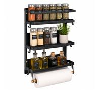 Étagère & organiseur d'épices pour cuisine, porte-rouleau magnétique