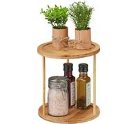 relaxdays Étagère à épices ronde avec 2 étages