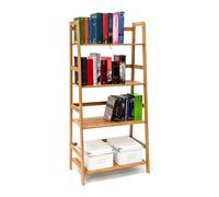 relaxdays Étagère à livres en bambou brun 57,0 x 31,0 x 120,0 cm