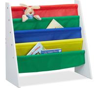 relaxdays Étagère à livres pour enfants avec compartiments en tissu