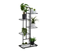 Relaxdays Étagère à plantes 5 niveaux métallique 96 x 45 x 22 cm noire