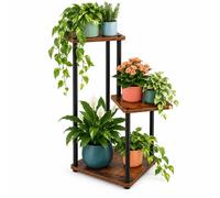 Relaxdays Étagère à plantes à tablettes carrées