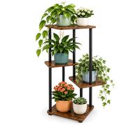Relaxdays Étagère à plantes à tablettes carrées