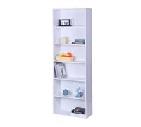 Relaxdays Étagère bibliothèque Blanche, 6 tablettes réglables, 178,5 x 60 x 24 cm