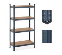 Relaxdays Étagère charge lourde grise 4 niveaux