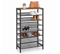 Relaxdays Étagère chaussures métal & MDF 8 niveaux