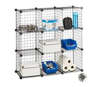 Relaxdays Étagère cubes en métal 9 casiers