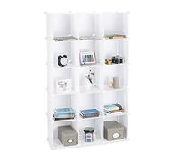 relaxdays Étagère emboîtable en plastique avec 15 compartiments