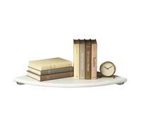 Relaxdays Étagère d'angle murale, HxLxP 3 x 40 x 40 cm, noyer, blanche, charge 5 kg, salon, déco