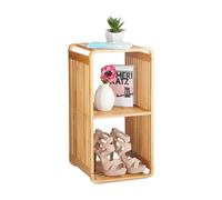 relaxdays Étagère d'appoint brune 33,0 x 33,0 x 64,7 cm