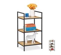 relaxdays Étagère d'appoint brune, noire 39,0 x 32,5 x 71,0 cm