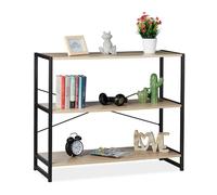 relaxdays Étagère d'appoint brune, noire 95,0 x 35,0 x 80,0 cm
