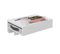 Relaxdays Étagère de lit, en Bambou, tiroir, Emplacement pour Boisson, à Suspendre HxLxP : 14 x 37 x 26,5 cm, Blanche