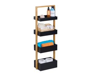 Relaxdays Étagère de salle de bain 4 compartiments