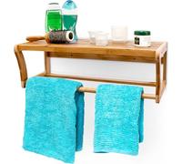 relaxdays Étagère de salle de bain avec porte-serviettes