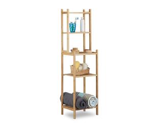 Relaxdays Etagère de salle de bain bambou 5 étages