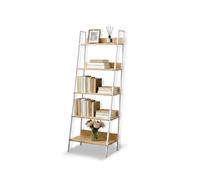 Relaxdays étagère-échelle 5 Niveaux pour Plantes, Livres & déco, 170×60×30 cm, Blanc Naturel