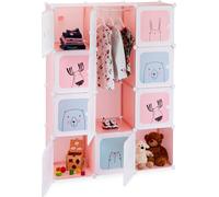 relaxdays Étagère emboîtable chambre d'enfant avec 12 compartiments