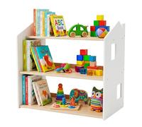 Relaxdays Étagère Enfant « Maison » Blanc Naturel