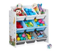 Relaxdays Etagère enfants 9 boîtes et motif