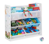 Relaxdays Etagère enfants avec 10 cases et motif